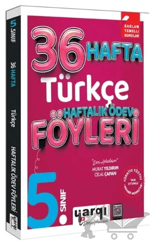 Ders Arkadaşım 5. Sınıf Türkçe 36 Haftalık Ödev Föyleri – Kolektif – Yargı Yayınevi kitap kapağı