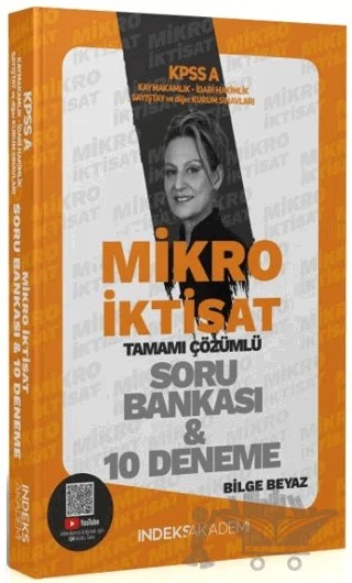 2025 KPSS A Grubu Mikro İktisat Soru Bankası ve 10 Deneme Çözümlü – Bilge Beyaz – İndeks Akademi Yayıncılık kitap kapağı
