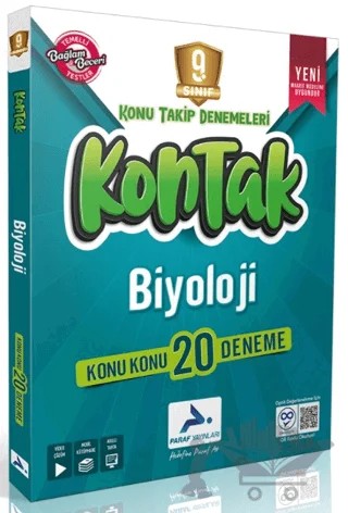 9. Sınıf Biyoloji Kontak Deneme – Kolektif – Paraf Yayınları kitap kapağı