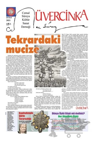 Üvercinka Dergisi Sayı: 76 Şubat 2021 – Üvercinka Dergisi kitap kapağı