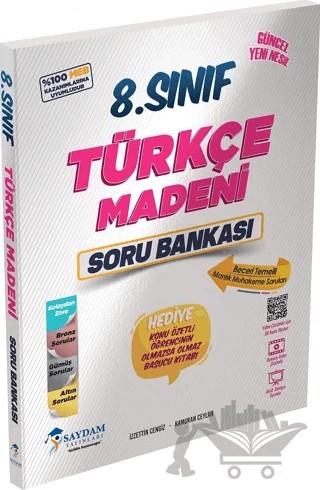 8. Sınıf Türkçe Madeni Soru Bankası – İzzettin Cengiz, Kamuran Ceylan – Saydam Yayınları kitap kapağı