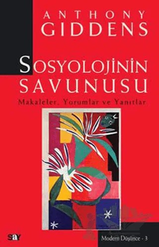 Sosyolojinin Savunusu – Anthony Giddens – Say Yayınları kitap kapağı