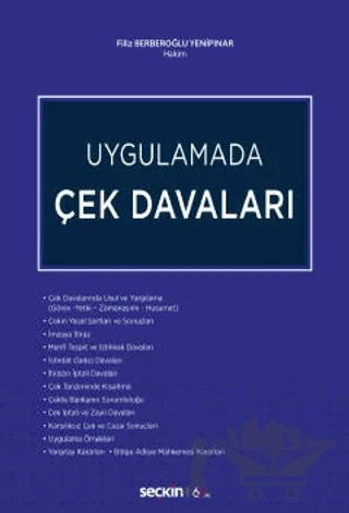 Çek Davaları – Filiz Berberoğlu Yenipınar – Seçkin Yayıncılık kitap kapağı