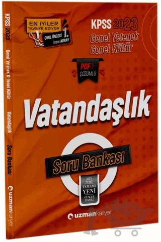 2023 KPSS Vatandaşlık Soru Bankası PDF Çözümlü – Burcu Çevik – Uzman Kariyer Yayınları kitap kapağı