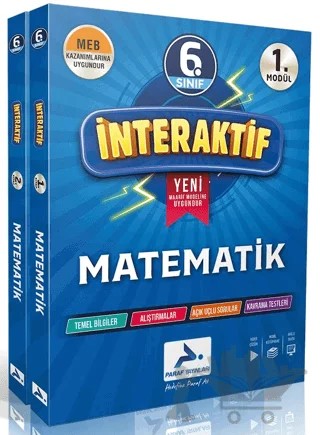 6. Sınıf İnteraktif Matematik Etkinli Çalışma Kitabı (2 Modül) – Kolektif – Paraf Yayınları kitap kapağı