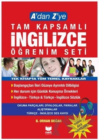 A'dan Z'ye Tam Kapsamlı İngilizce Öğrenim Seti – B. Orhan Doğan – Net Yayın kitap kapağı