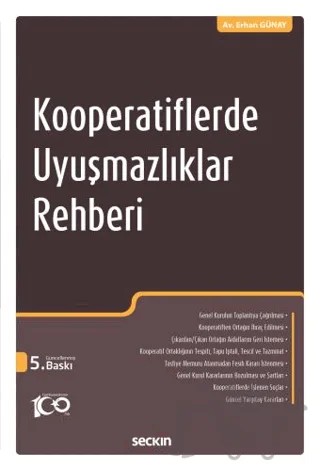 Kooperatiflerde Uyuşmazlıklar Rehberi – Erhan Günay – Seçkin Yayıncılık kitap kapağı
