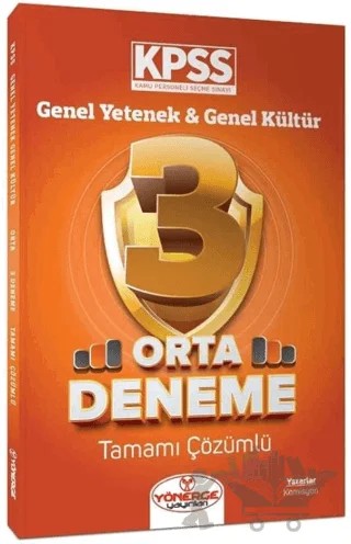 KPSS Genel Yetenek Genel Kültür Kolay 3 Deneme Çözümlü – Kolektif – Yönerge Yayınları kitap kapağı