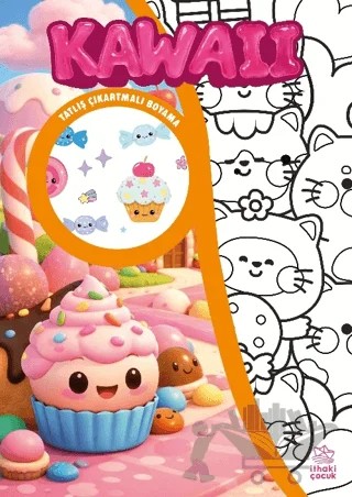 Kawaii Çıkartmalı Boyama Kitabı – Kolektif – İthaki Çocuk Yayınları kitap kapağı