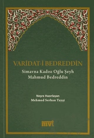 Varidat-i Bedreddin – Şeyh Mahmud Bedreddin – MVT Yayıncılık kitap kapağı