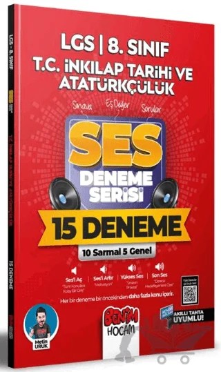 2022 LGS 8. Sınıf T.C. İnkılap Tarihi ve Atatürkçülük SES Deneme Serisi 15 Deneme – Metin Uruk – Benim Hocam Yayınları kitap kapağı