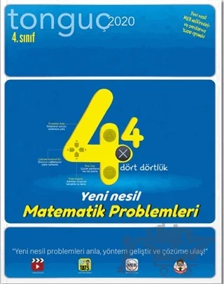 4. Sınıf Dört Dörtlük Yeni Nesil Matematik Problemleri 2020 – Kolektif – Tonguç Akademi kitap kapağı
