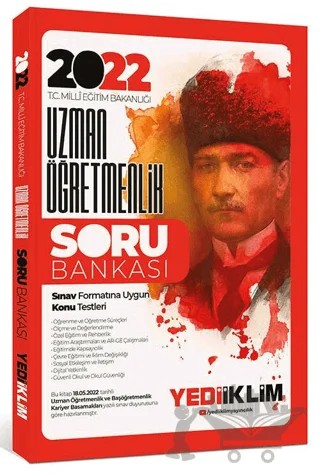 2022 MEB Öğretmenlik Kariyer Basamakları Uzman Öğretmenlik Soru Bankası – Kolektif – Yediiklim Yayınları kitap kapağı