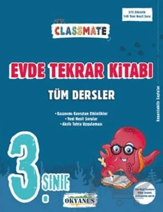 3. Sınıf Classmate Tüm Dersler Evde Tekrar Kitabı – Kolektif – Okyanus Yayınları kitap kapağı