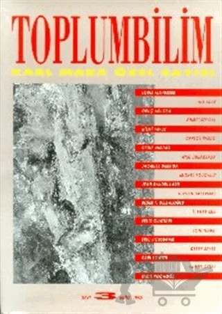 Toplumbilim Sayı: 3 Karl Marx Özel Sayısı – Bağlam Yayınları kitap kapağı