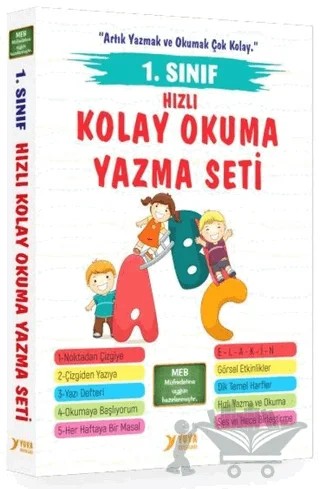 1. Sınıf Okuma Yazma Seti (5 Kitap Takım) – Kolektif – Yuva Yayınları kitap kapağı