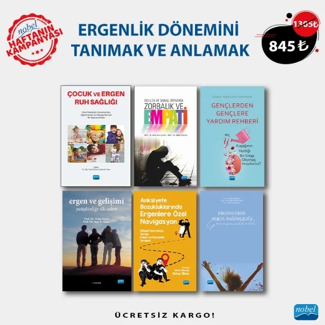 ERGENLİK DÖNEMİNİ TANIMAK VE ANLAMAK – Burcu Ebru Aydoğdu, Cemrenur Karaaslan, Esranur Çelik, Fatma Kandemir, Fatma Zeynep Saylık, Gül Muhtar, Hazal Rümeysa Aslan, İpek Aktepe Yokuş, Lerzan Yılmaz, Murat Genç, Olcay Bozkuş, Özlem Çakmak Tolan, Pınar Acet, Rojin Yazar, Selma Karahan, Sema Fincan, Serdem Benan Tümer, Abdulkadir Oluç, Aysu – Haftanın Kampanyası kitap kapağı