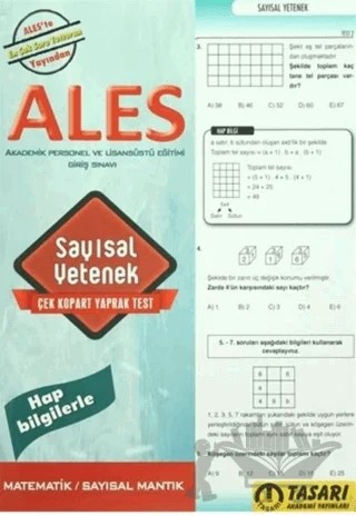 2016 ALES Sayısal Yetenek Çek Kopart Yaprak Test – Kolektif – Tasarı Eğitim Yayınları kitap kapağı