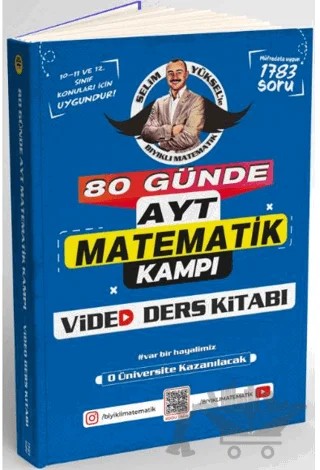 80 Günde AYT Matematik Video Ders Kitabı – Selim Yüksel – Paraf Akademi kitap kapağı