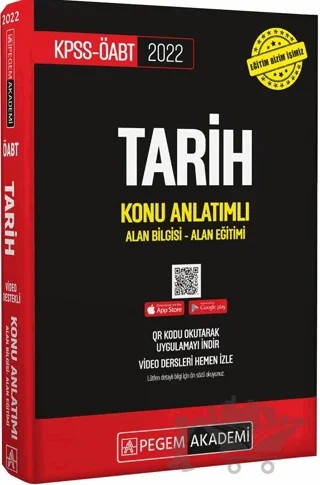 2022 KPSS-ÖABT Tarih Konu Anlatımlı (İadesiz) – Kolektif – Pegem Akademi Yayıncılık kitap kapağı