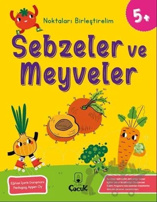 Sebzeler ve Meyveler - Noktaları Birleştirelim (5 Yaş) – Kolektif – Floki Çocuk kitap kapağı