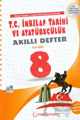 Palme 8. Sınıf T.C İnkılap Tarihi ve Atatürkçülük Akıllı Defter – Yusuf Güzel – Palme Yayınları kitap kapağı