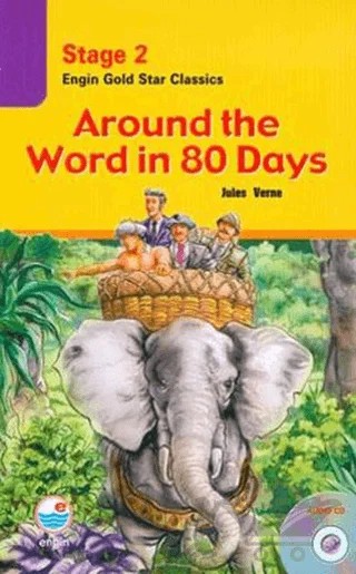 Around the World in 80 Days (Cd'li) - Stage 2 – Jules Verne – Engin Yayınevi kitap kapağı