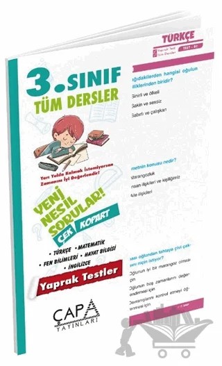 3. Sınıf Tüm Dersler Yaprak Test – Kolektif – Çapa Yayınları kitap kapağı