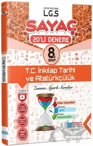 8. Sınıf LGS Sayaç T.C. İnkılap Tarihi ve Atatürkçülük 20'li Deneme – Ahmet Özpek – Evrensel İletişim Yayınları kitap kapağı