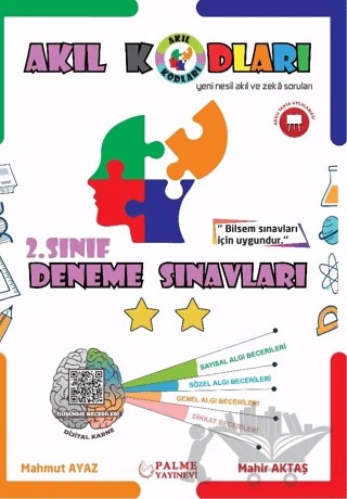 2. Sınıf Akıl Kodları Deneme Sınavı – Mahir Aktaş, Mahmut Ayaz – Palme Yayınları kitap kapağı