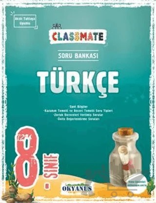 8. Sınıf Classmate Türkçe Soru Bankası – Meral Aycıbin – Okyanus Yayınları kitap kapağı