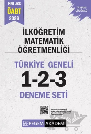 2026 MEB AGS ÖABT İlköğretim Matematik Öğretmenliği Tamamı Çözümlü Türkiye Geneli 1-2-3 (3'lü Deneme Seti) – Kolektif – Pegem Akademi Yayıncılık kitap kapağı