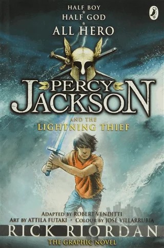 Percy Jackson and The Lightning Thief The Graphic Novel – Rick Riordan – Puffin Books kitap kapağı