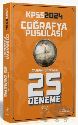 2024 KPSS Coğrafya Pusulası 25 Deneme Çözümlü – Barış Salt – CBA Akademi kitap kapağı