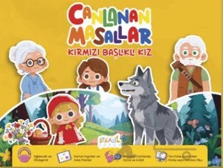 Canlanan Masallar - Kırmızı Başlıklı Kız - Okul Öncesi Etkinlik Kartları – Kolektif – Staau Çocuk kitap kapağı