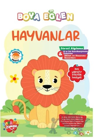 Boya Eğlen – Hayvanlar – Abdullah Karaca – Boyama Zamanı kitap kapağı