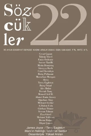 Sözcükler Dergisi Sayı: 22 Kasım - Aralık 2009 – Sözcükler Yayınları kitap kapağı