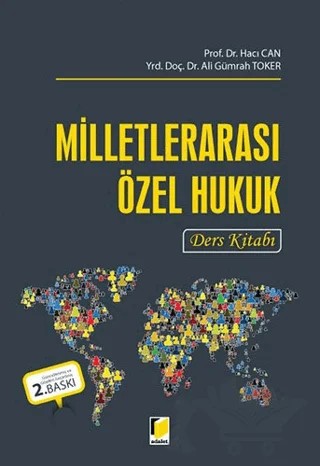 Milletlerarası Özel Hukuk Ders Kitabı – Ali Gümrah Toker, Hacı Can – Adalet Yayınevi kitap kapağı