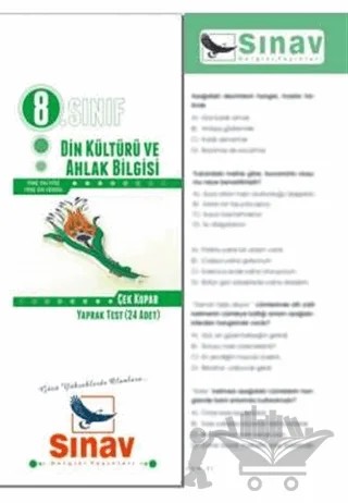 8. Sınıf Din Kültürü ve Ahlak Bilgisi Yaprak Test – Kolektif – Sınav Yayınları kitap kapağı