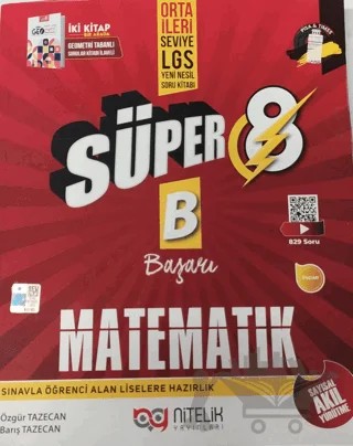 8. Sınıf Süper Matematik Soru Bankası – Kolektif – Nitelik Yayınları kitap kapağı
