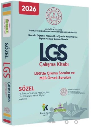 2026 8.Sınıf Tarih-Din-İngilizce MEB Örnek Soruları LGS Sözel Çalışma Kitabı – Kolektif – Karakutu Yayın kitap kapağı