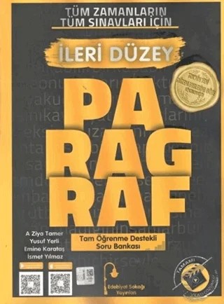 Paragraf İleri Düzey Soru Bankası – A. Ziya Tamer, Yusuf Yerli, Emine Karataş, İsmet Yılmaz – Edebiyat Sokağı Yayınları kitap kapağı