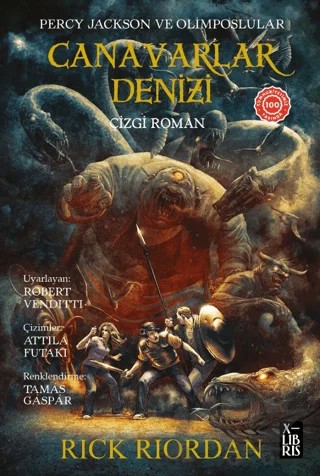Percy Jackson ve Olimposlular Canavarlar Denizi-Çizgi Roman – Rick Riordan – XLIBRIS kitap kapağı