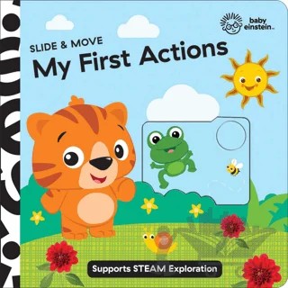 Baby Einstein: Slide & Move My First Actions – Kolektif – Pi Kids kitap kapağı