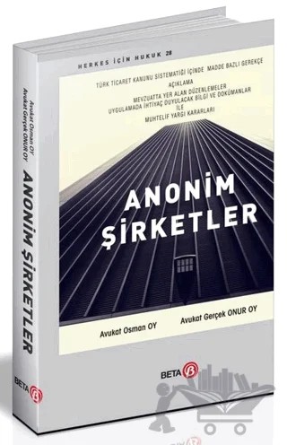Anonim Şirketler – Gerçek Onur Oy, Osman Oy – Beta Yayınevi kitap kapağı