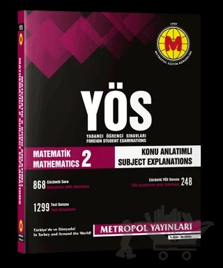 YÖS Matematik-2 Konu Anlatımlı-örnek Çözümlü) – Kolektif – Metropol Yayınları kitap kapağı