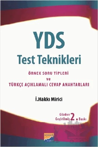 YDS Test Teknikleri – İ. Hakkı Mirici – Siyasal Kitabevi - Eğitim kitap kapağı