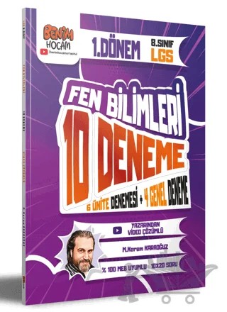 2023 LGS 1. Dönem Fen Bilimleri 10 Deneme Sınavı – M. Kerem Karaoğuz – Benim Hocam Yayınları kitap kapağı