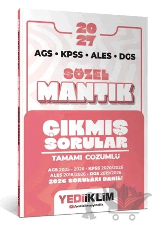 2027 AGS KPSS ALES DGS Sözel Mantık Tamamı Çözümlü Çıkmış Sorular – Kolektif – Yediiklim Yayınları kitap kapağı