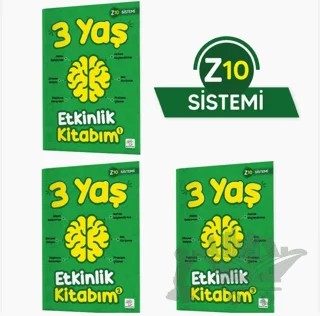 3 Yaş Etkinlik Kitabım Seti (Z10 Sistemi) – Kolektif – Yükselen Zeka Yayınları kitap kapağı